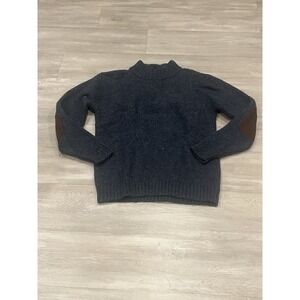 Men's L.L. Bean Wool Pull Over Longsleeve 1/4 Zip Elbow Patched LargeTall